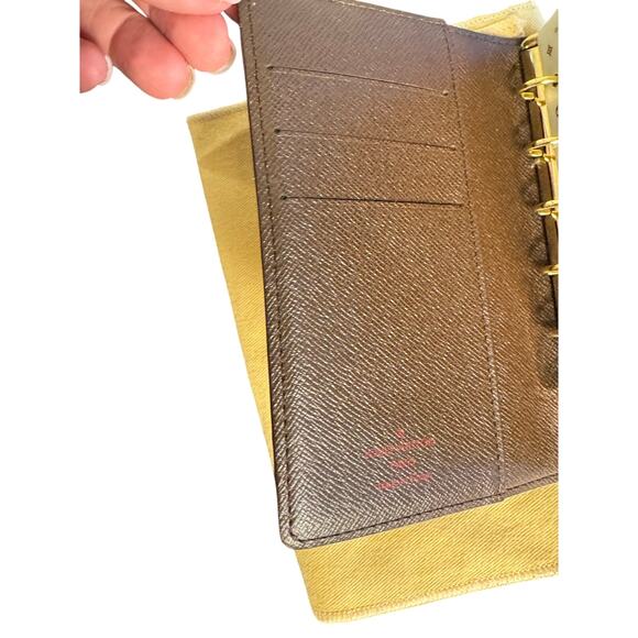 Louis Vuitton Small Ring Agenda Cover in Damier Ebene w/Dustbag & COA - Picture 8 of 12